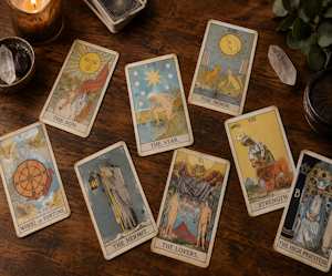 Tarot cards in a reading